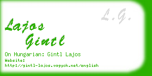 lajos gintl business card